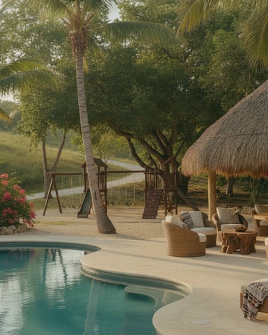 Pools, playgrounds, and gathering spaces